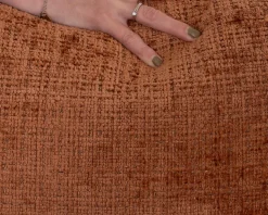 Outlet Fauteuil ultra confort en tissu terracotta