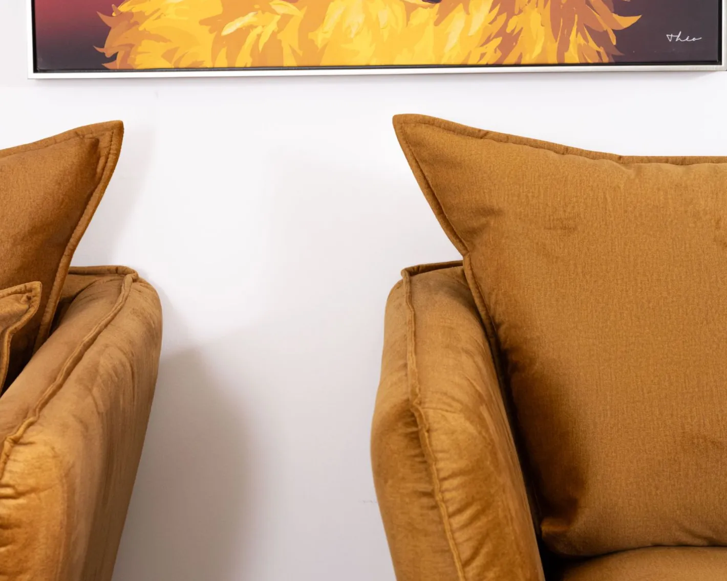 Clearance Fauteuil vintage ocre en tissu et métal ultra confort "Hasting" Fauteuil