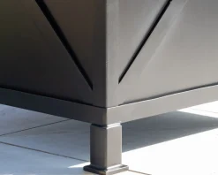 Sale Grand bac cache pot décoratif 65 cm en métal noir 