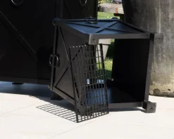 Sale Grand bac cache pot décoratif 65 cm en métal noir 