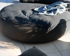 Best Grand bain de soleil ultra-moelleux en tissu gris foncé 