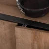 Outlet Grand banc TV 180 cm en manguier style épuré "Santo" avec portes et tiroirs Meuble Télé