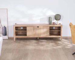 Online Grand banc TV en manguier esprit japandi