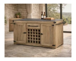 Online Grand billot de cuisine bois massif plateau pierre