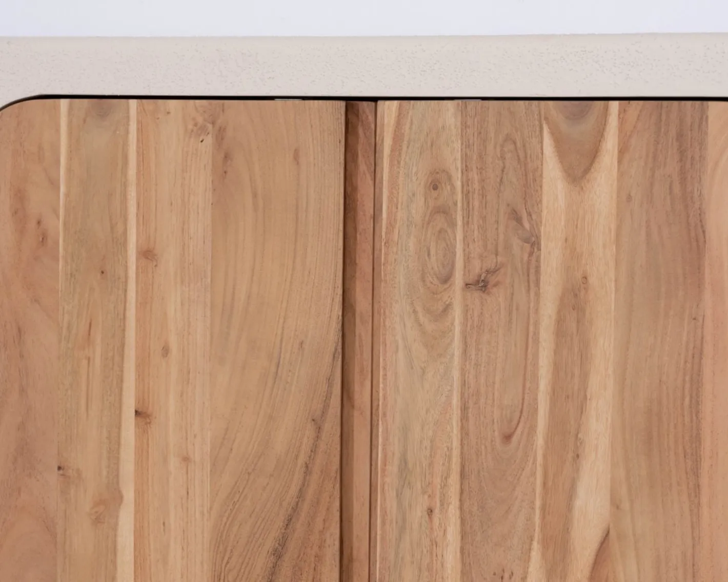 Outlet Grand buffet bas 4 portes style organique et contemporain "Miona" Buffet Et Bahut