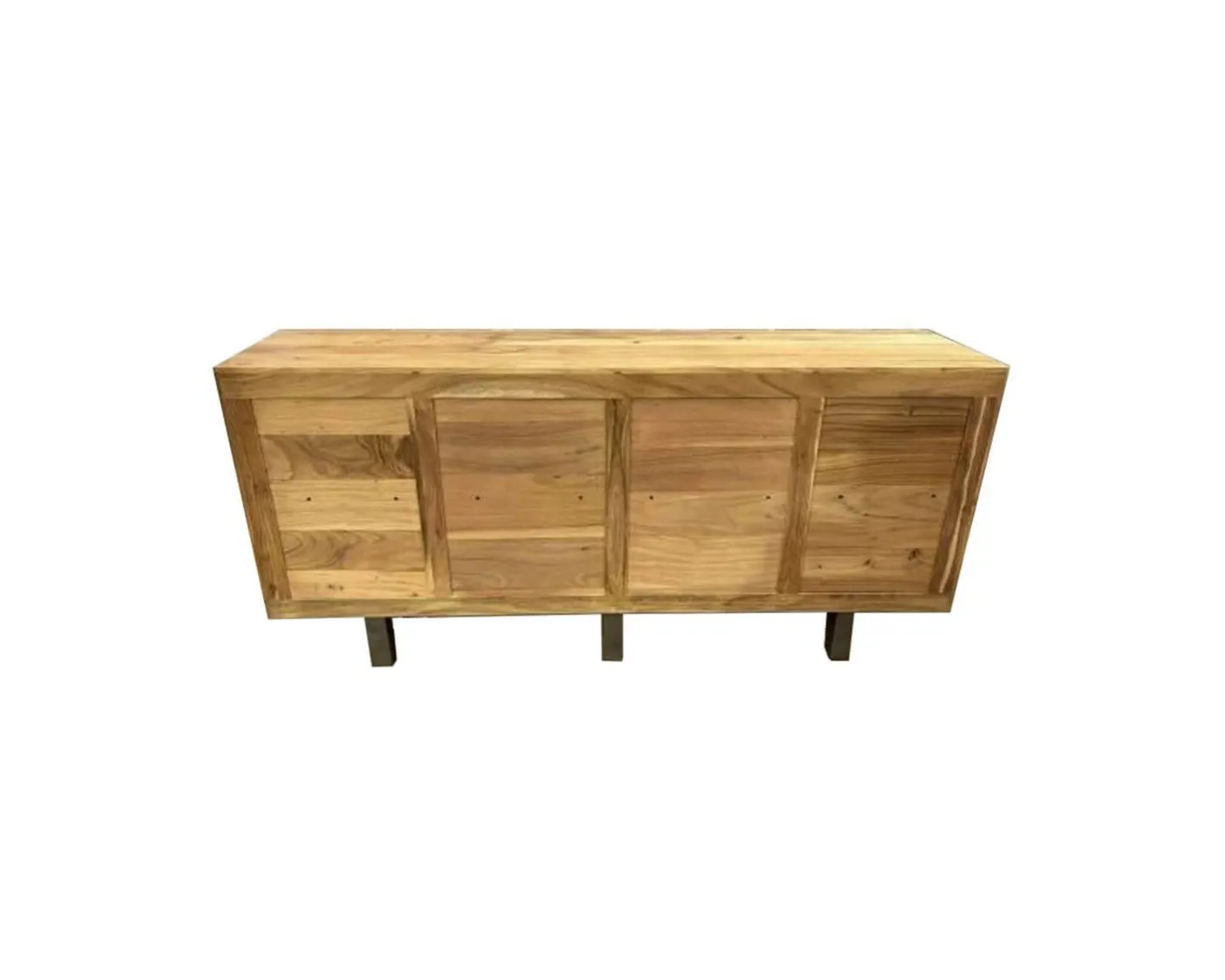 Online Grand buffet design 190cm en bois massif d’acacia et métal noir "Zen Black" Buffet Et Bahut