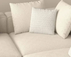 Sale Grand canapé d'angle graphique et ultra cosy en tissu blanc "Sweet Culture" Canapé D'Angle|Canapé Modulable