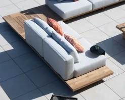 Grand canapé modulaire 5 places de jardin