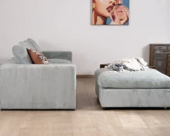 Discount Grand canapé moelleux avec pouf modulaire