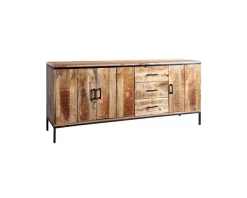 Discount Grande enfilade en bois massif et métal 