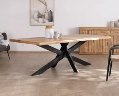 Best Grande table de repas 240 cm plateau en manguier bords naturels 