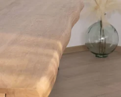 Best Grande table de repas 240 cm plateau en manguier bords naturels 