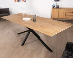 Clearance Grande table de repas en teck recyclé et pieds mikado "Bahia" 240 cm Table À Manger Rectangulaire