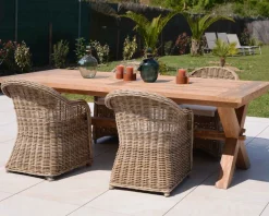 Clearance Grande table de repas en teck recyclé 8/10 personnes 