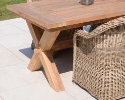 Clearance Grande table de repas en teck recyclé 8/10 personnes 
