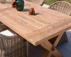Clearance Grande table de repas en teck recyclé 8/10 personnes 