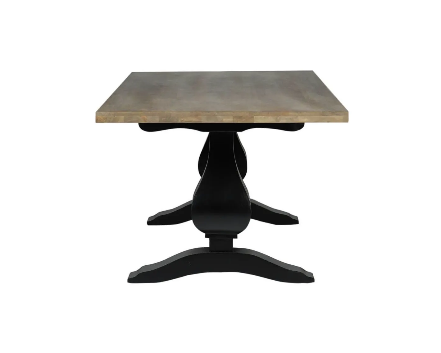 Hot Grande table de repas 8/10 places style chic noire et bois "Legacy" Table À Manger Rectangulaire