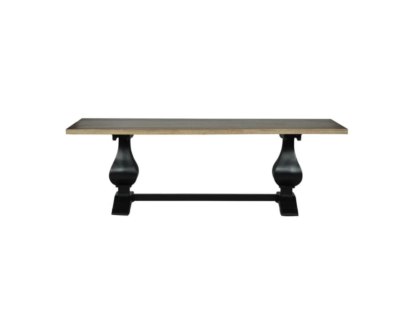 Hot Grande table de repas 8/10 places style chic noire et bois "Legacy" Table À Manger Rectangulaire