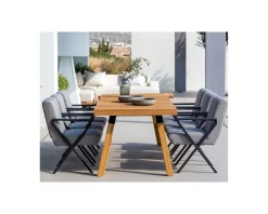 Sale Grande table outdoor en teck massif 240 cm