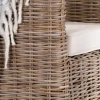 Hot Grand fauteuil de jardin confort en kubu grisé et tissu "Balangan Beach" Fauteuil|Fauteuil De Jardin