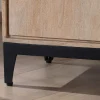 Clearance Grand meuble TV 180 cm en manguier massif avec portes, niches et tiroirs "Gola" Meuble Télé
