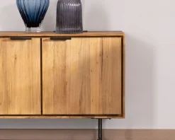 Sale Grand meuble TV 200 cm en teck recyclé "Bahia" style rétro Meuble Télé