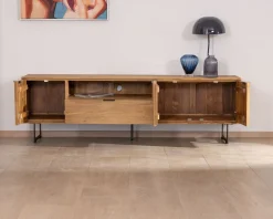 Sale Grand meuble TV 200 cm en teck recyclé