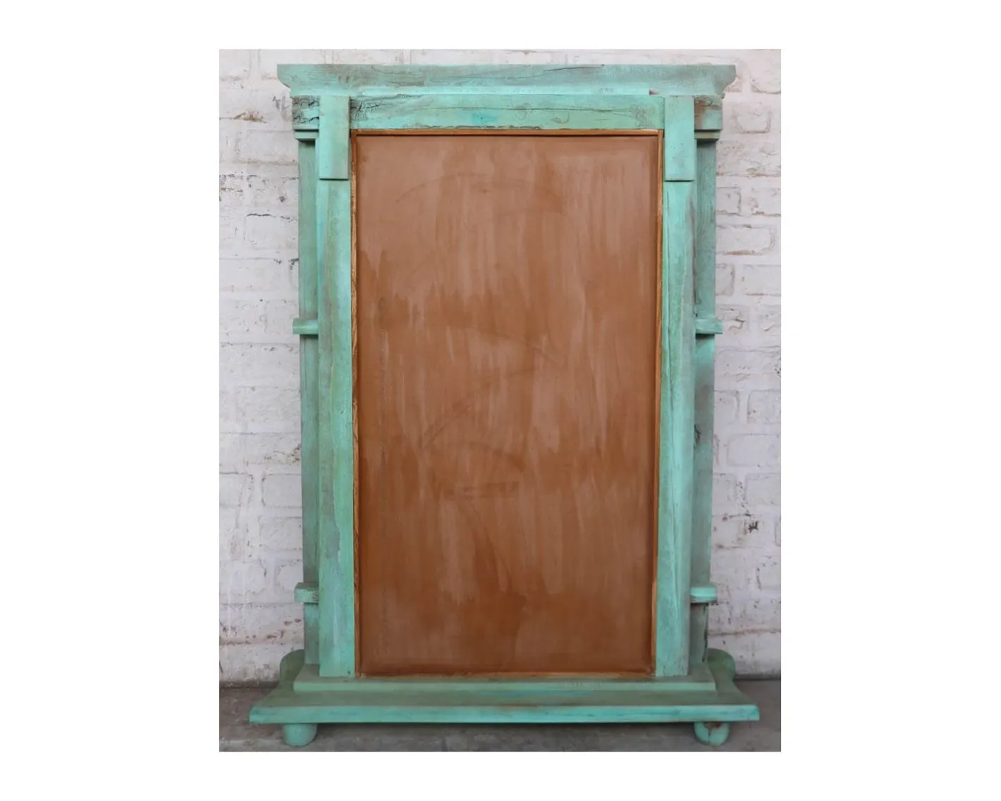 Grand miroir avec cadre indien en bois "Vieille Porte" pièce unique Miroir Et Psyché|Décoration