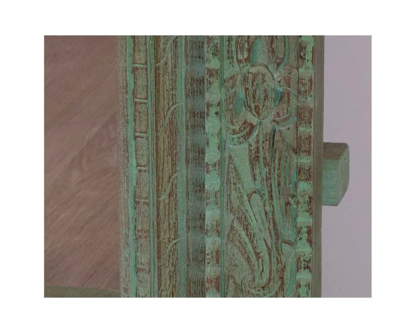 Grand miroir avec cadre indien en bois "Vieille Porte" pièce unique Miroir Et Psyché|Décoration