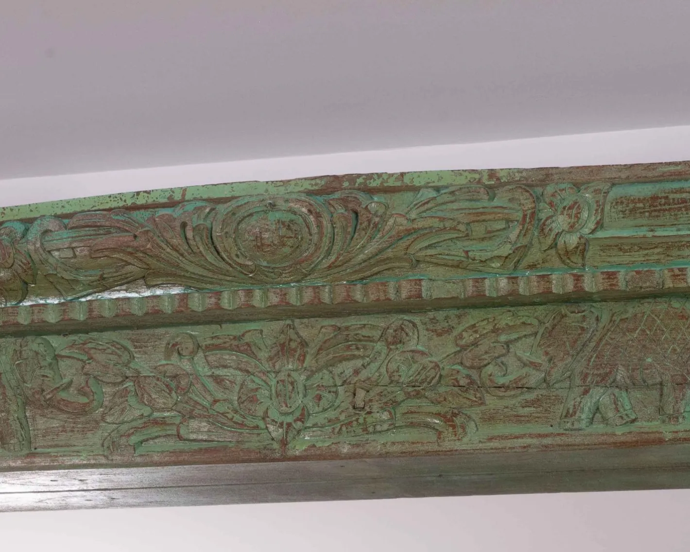 Grand miroir avec cadre indien en bois "Vieille Porte" pièce unique Miroir Et Psyché|Décoration
