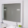Clearance Grand miroir rectangulaire 130x90 cm cadre en acacia blanc "Trégastel" Miroir Et Psyché|Décoration