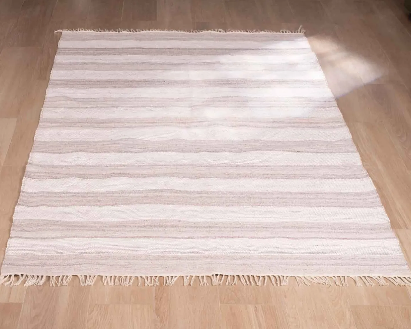 Online Grand tapis avec franges rayé coloris clairs "Kavon" format 300x200cm Décoration
