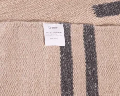 New Grand tapis blanc rayé bleu format 200x300cm "Ethnic" Décoration