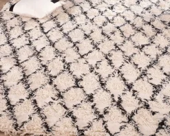 Grand tapis en coton et laine 200x300cm