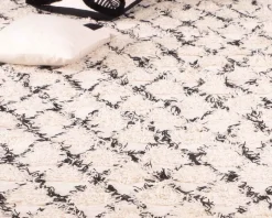 Grand tapis en coton et laine 200x300cm