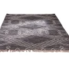 Best Grand tapis ethnique noir motifs brodés blancs "Solira" 300x200cm Décoration