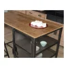 Outlet Ilot de cuisine en bois et métal noir 150 cm "Black Cook" Billot Et Ilot De Cuisine