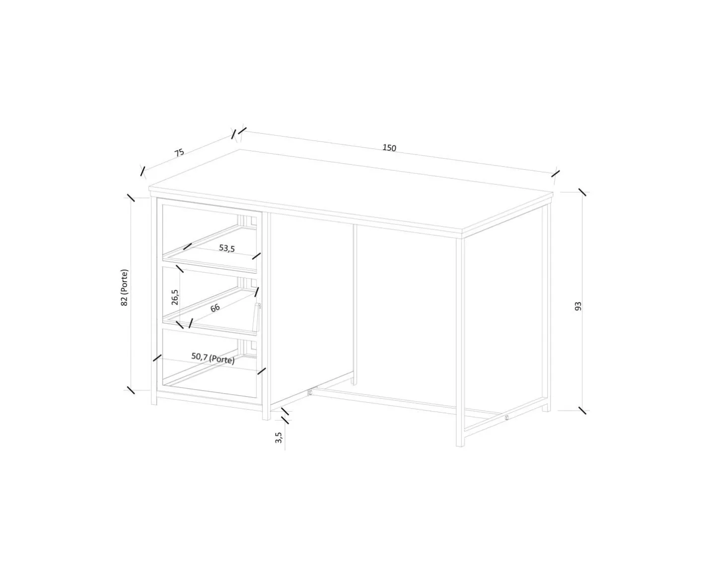 Outlet Ilot de cuisine en bois et métal noir 150 cm "Black Cook" Billot Et Ilot De Cuisine