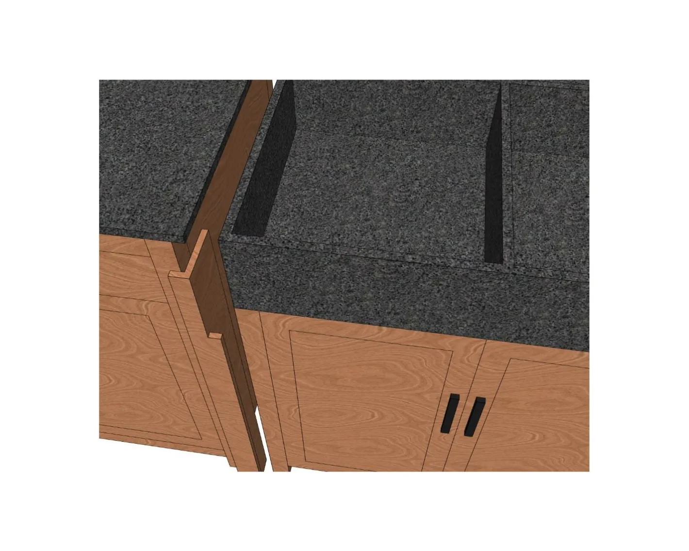 Outlet Lot de 2 baguettes pour meuble évier 79 cm "Grand Chef" Eléments De Cuisine