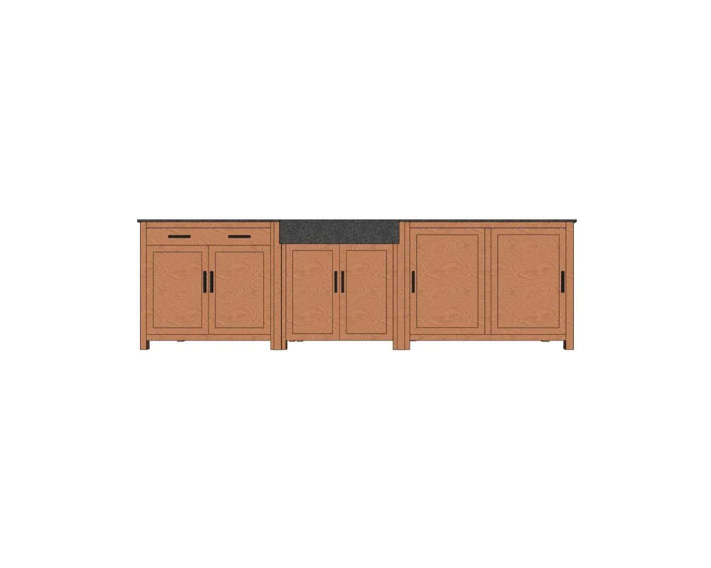 Outlet Lot de 2 baguettes pour meuble évier 79 cm "Grand Chef" Eléments De Cuisine