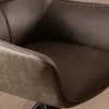 Hot Lot de 2 chaises avec accoudoirs sur pied rotatif "Ritchey" tissu microfibre kaki Chaise