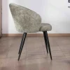Online Lot de 2 chaises contemporaines et enveloppantes en tissu bouclé vert "Kandy" Chaise