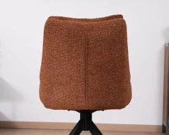 Best Lot de 2 chaises contemporaines en tissu terracotta 