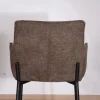 New Lot de 2 chaises de bar bi-matière cognac et marron "Lokka" esprit rétro Chaise De Bar