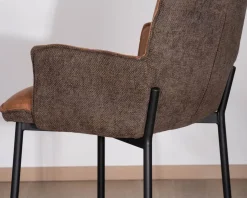 New Lot de 2 chaises de bar bi-matière cognac et marron 