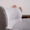 Online Lot de 2 chaises de repas contemporaines "Riméno" en tissu gris et pieds en métal Chaise