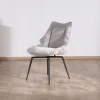 Online Lot de 2 chaises de repas design et enveloppantes en tissu gris clair "Niko" Chaise