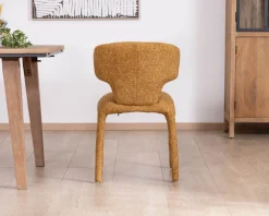 Best Lot de 2 chaises de repas design “Milano” revêtement intégral tissu jaune moutarde Chaise