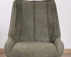 New Lot de 2 chaises de repas design contemporain en tissu vert