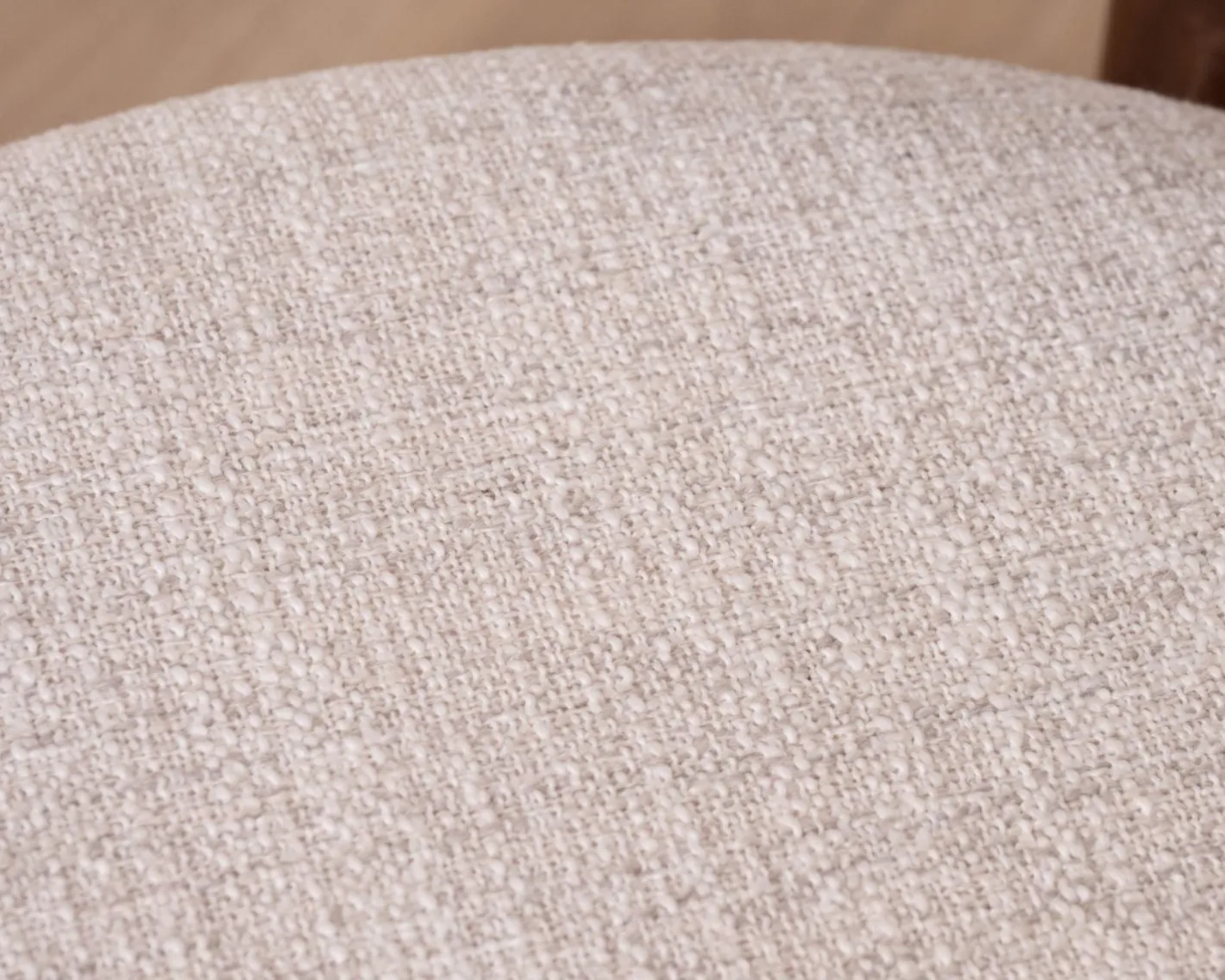 Hot Lot de 2 chaises de repas empilables esprit rétro en tissu tramé blanc "Staccato" pieds aspect bois foncé Chaise
